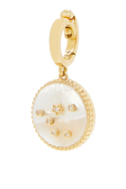 Aquarius Mini Constellation Charm, 18k Yellow Gold, Mother of Pearl & Diamonds